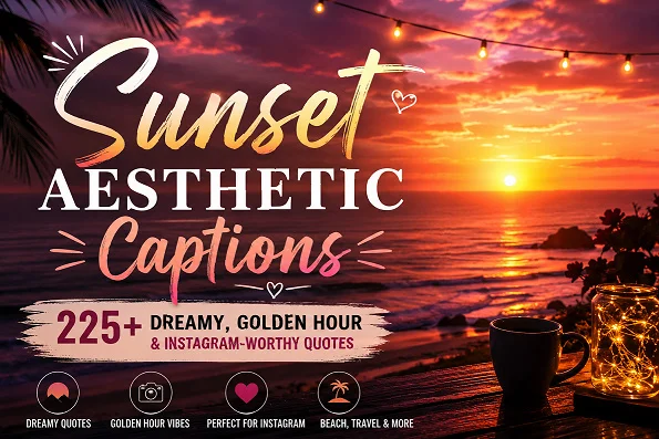 Sunset Aesthetic Captions
