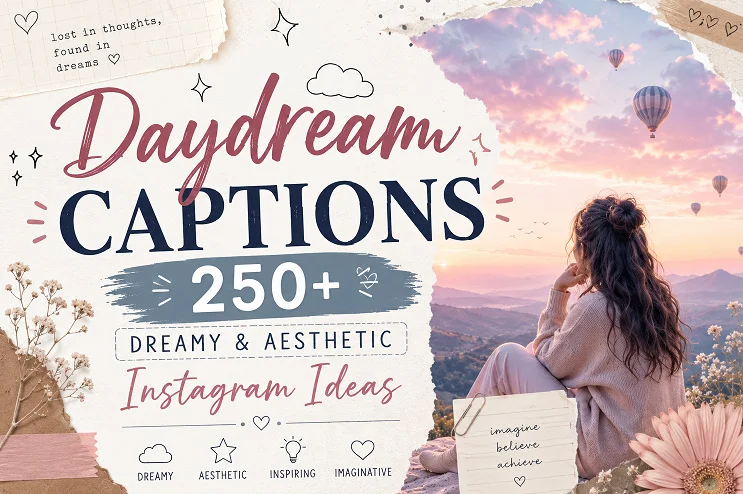 Dreamy aesthetic scene with pastel clouds, golden sunlight, and a person daydreaming while looking toward a peaceful horizon.