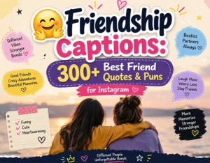 Friendship Captions: 300+ Best Friend Quotes & Puns for Every Occasion 🤗